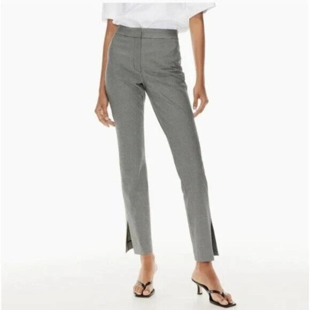 Babaton Black and White Cropped Ankle Pants